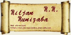 Miljan Munižaba vizit kartica